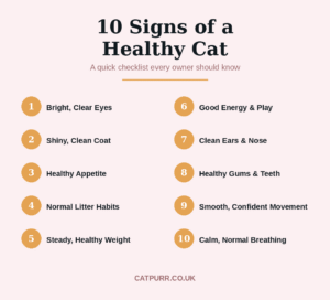 Infographic: 10 signs of a healthy cat